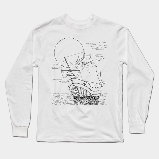 Ship Long Sleeve T-Shirt by Velvet